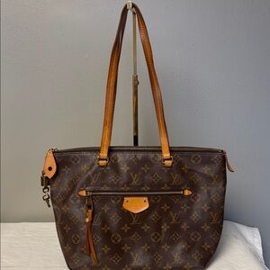 Louis Vuitton Monogram Iena MM Tote Bag Zip Top Shoulder Bag 2016